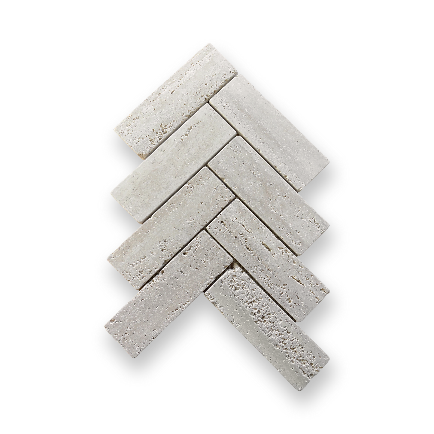 BALMAIN TRAVERTINE CLASSIC TUMBLED NATURAL STONE HERRINGBONE MOSAIC