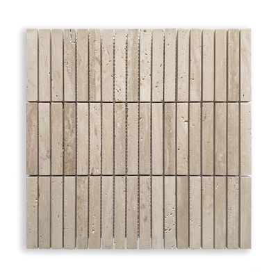 Bastoni Travertine Classic Natural Stone Kit Kat Mosaic Tile