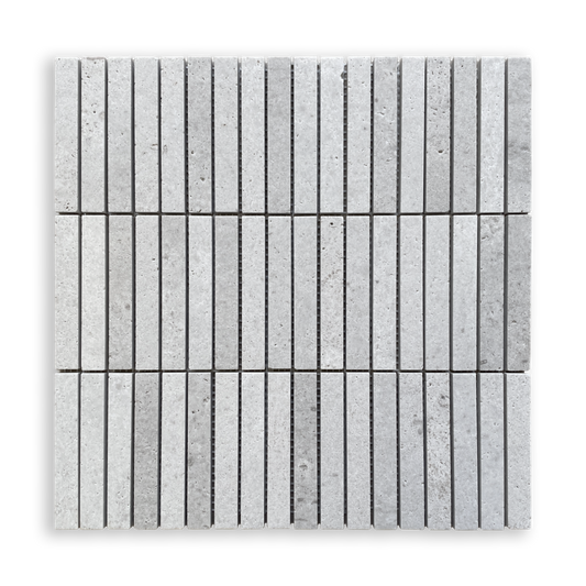 Bastoni Gris Travertine Natural Stone Kit Kat Mosaic Tile