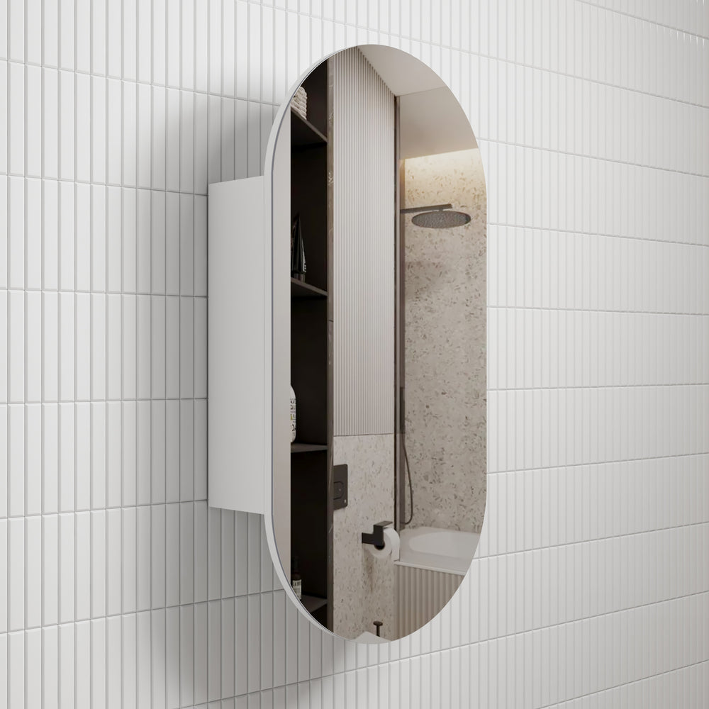 Beau Monde Shaving Cabinet - Matte White