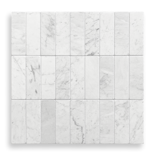 BONDI CARRARA C TUMBLED NATURAL STONE SUBWAY TILE