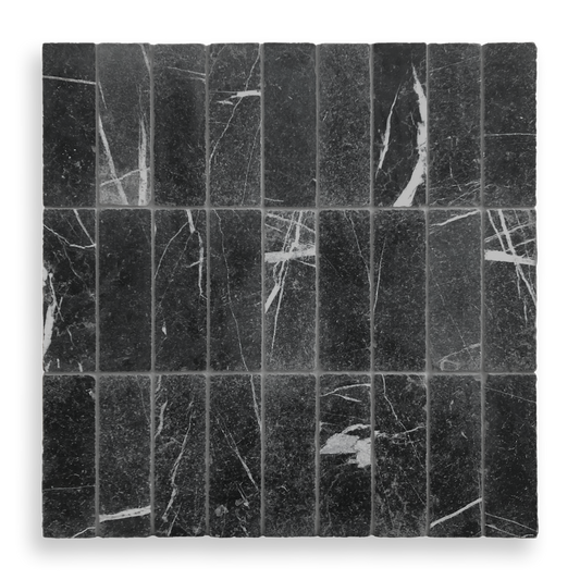 BONDI NERO MARQUINA TUMBLED NATURAL STONE SUBWAY TILE