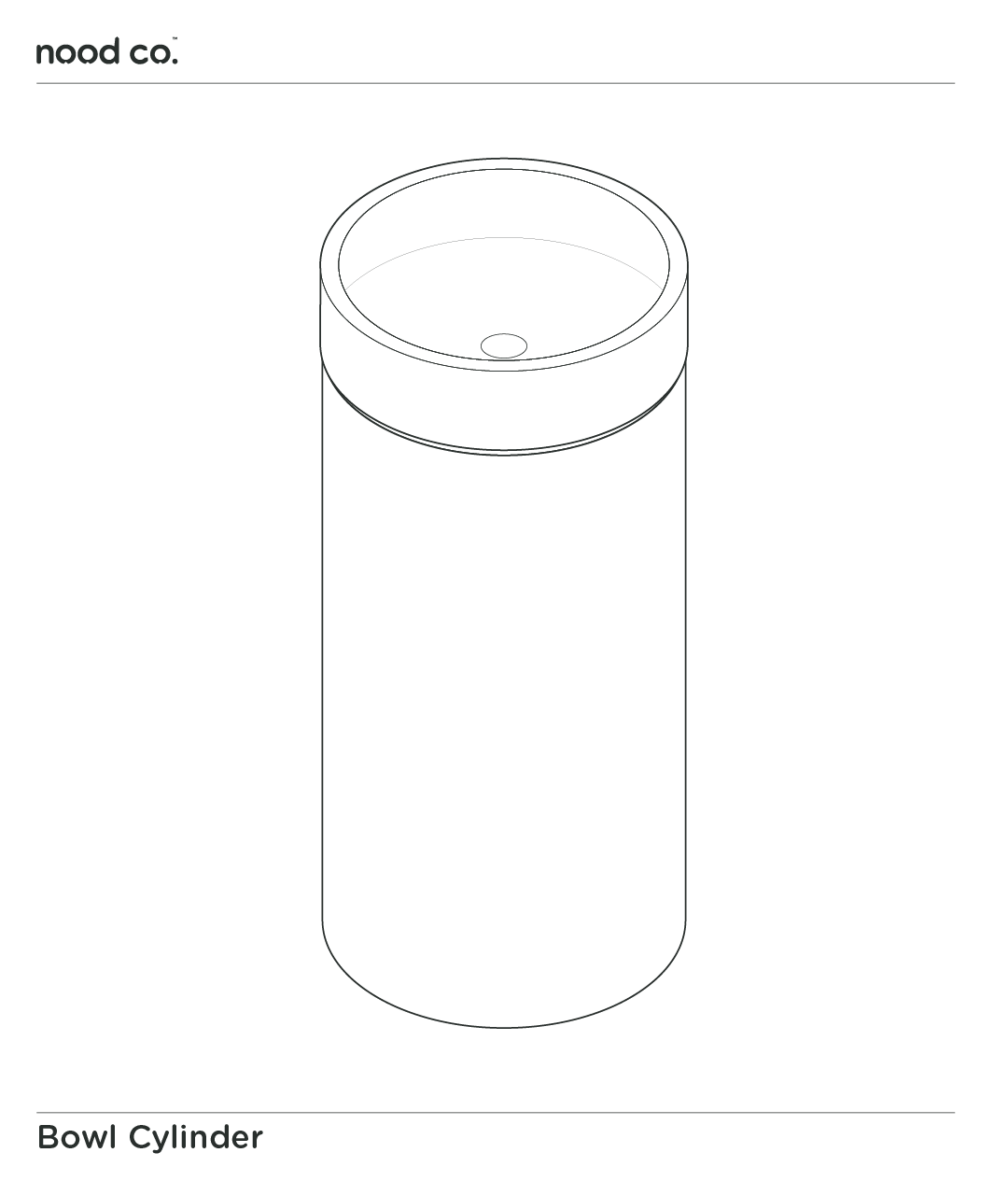 Cylinder - Bowl Basin (Sand)