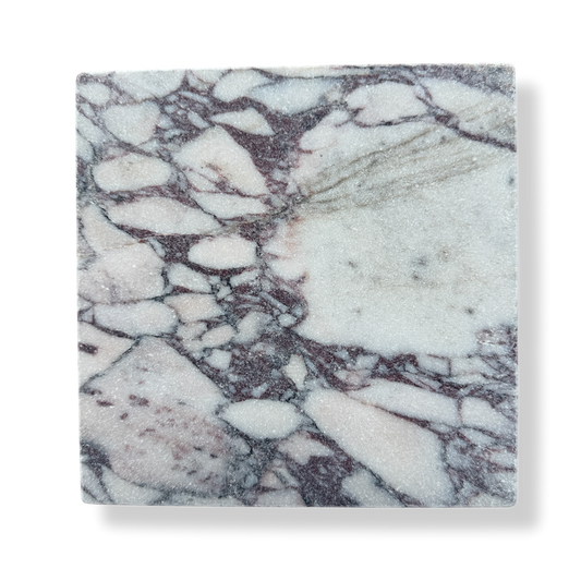 Burleigh Calacatta Viola Tumbled Natural Stone Square Tile