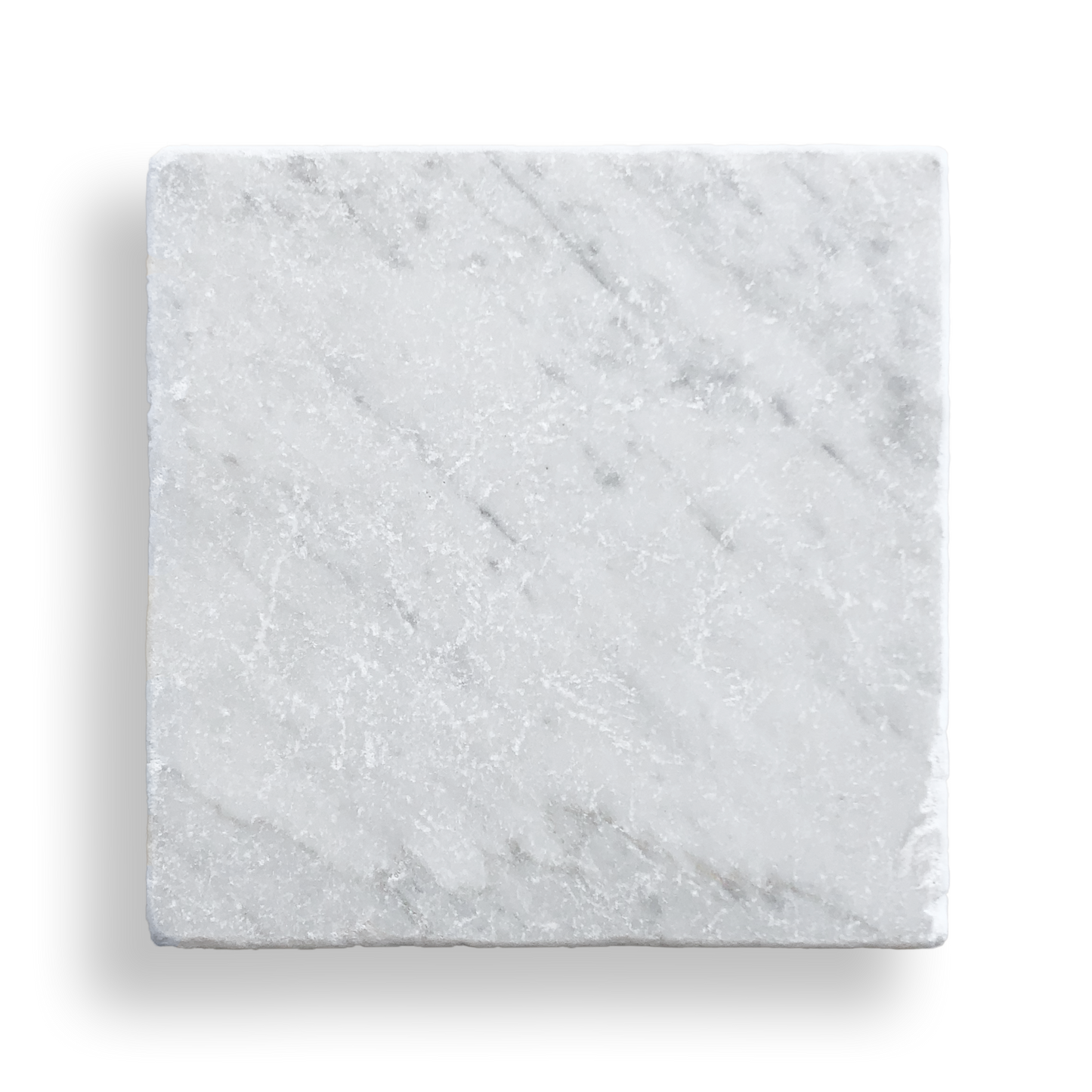 BURLEIGH CARRARA MARBLE TUMBLED NATURAL STONE SQUARE TILE - Sample