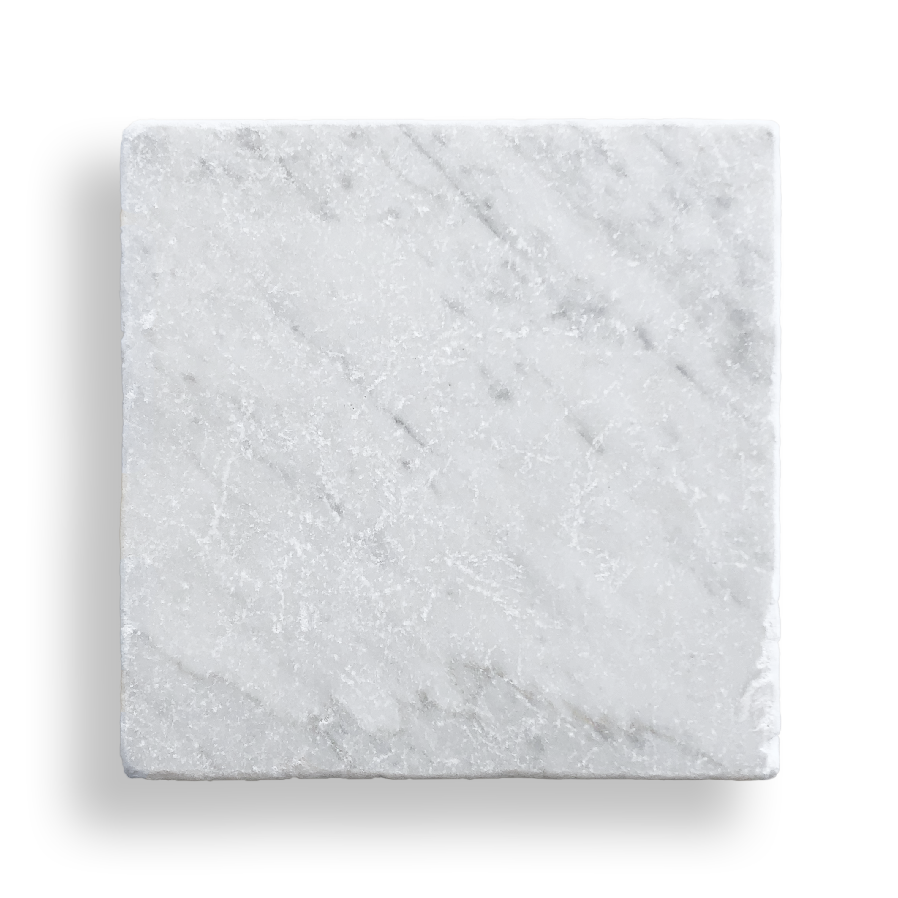 BURLEIGH CARRARA MARBLE TUMBLED NATURAL STONE SQUARE TILE - Sample