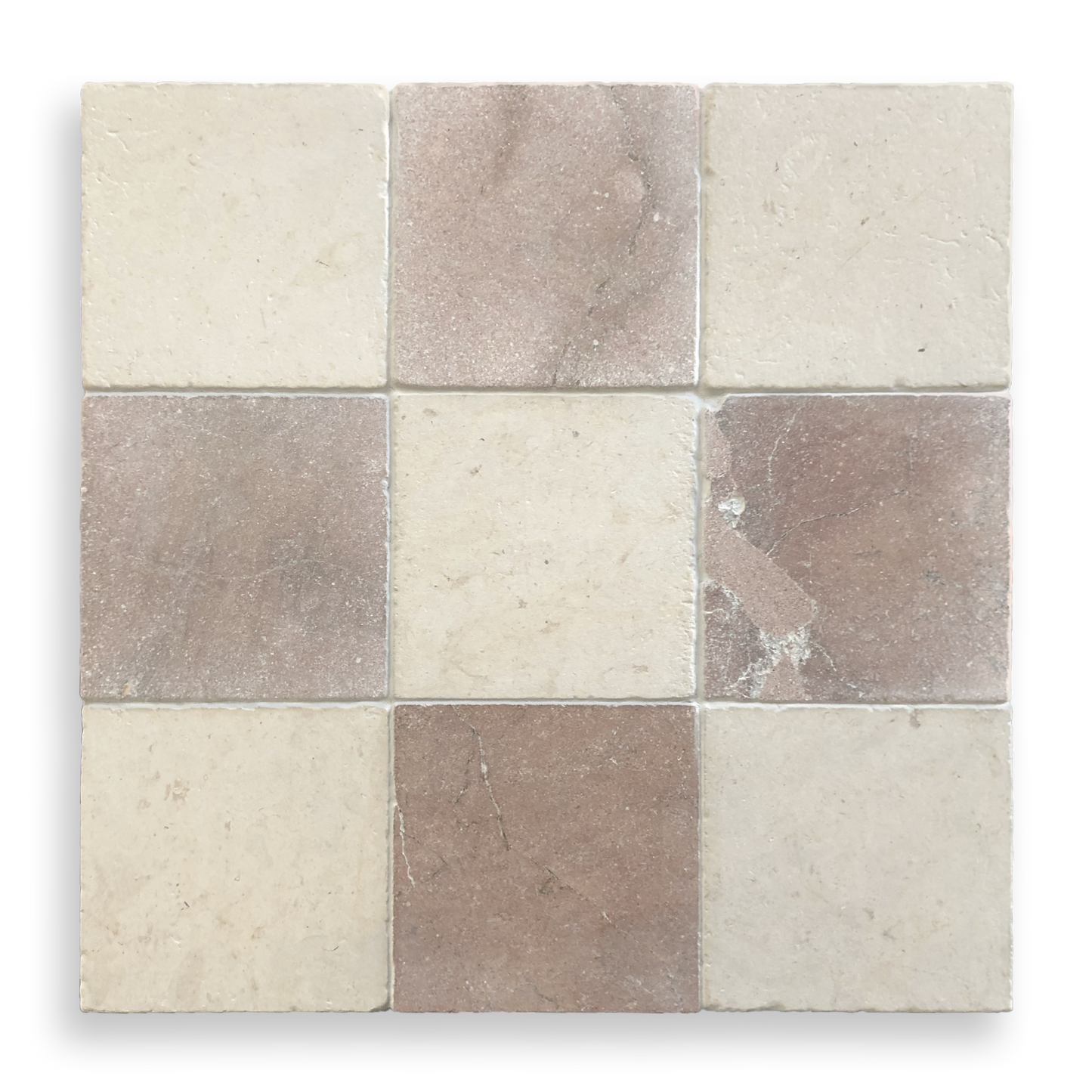 BURLEIGH LYCIA MARBLE TUMBLED NATURAL STONE SQUARE TILE