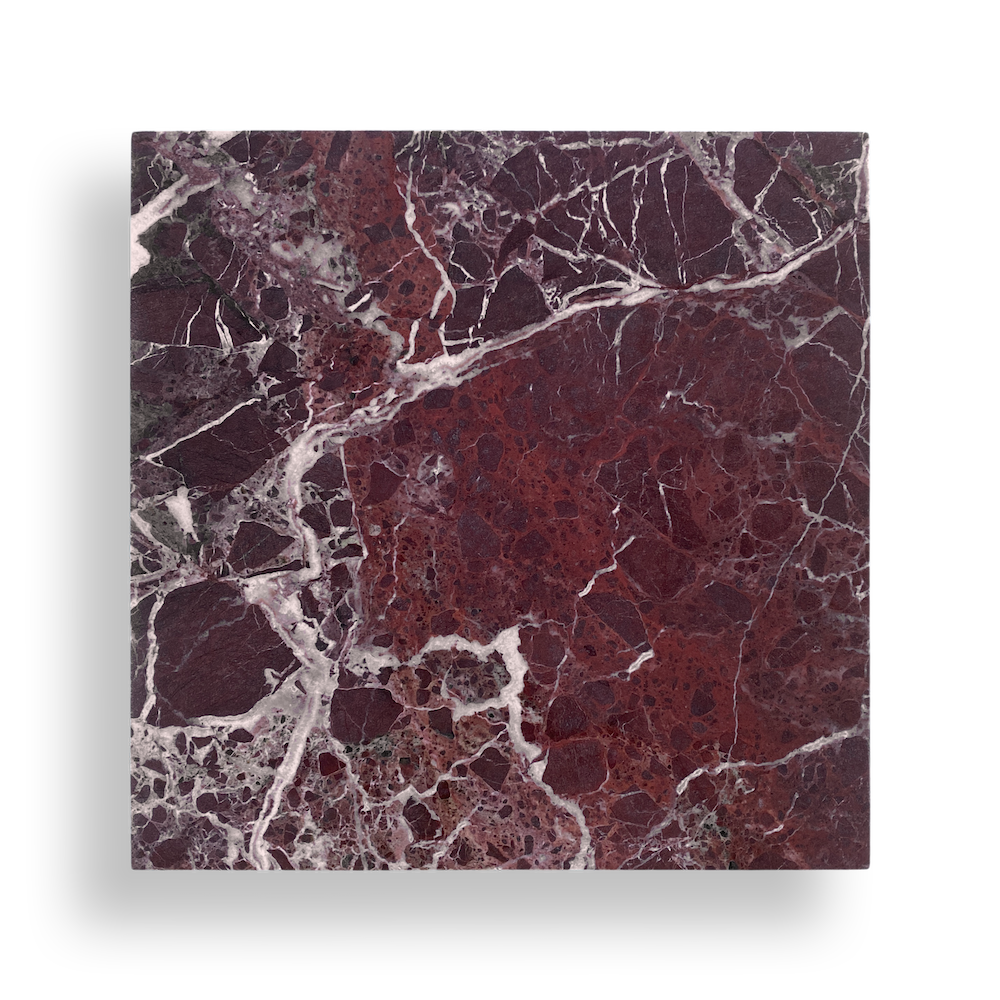 Burleigh Rosso Levanto Marble Honed Natural Stone Square Tile