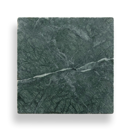 BURLEIGH TAJ GREEN TUMBLED NATURAL STONE SQUARE TILE