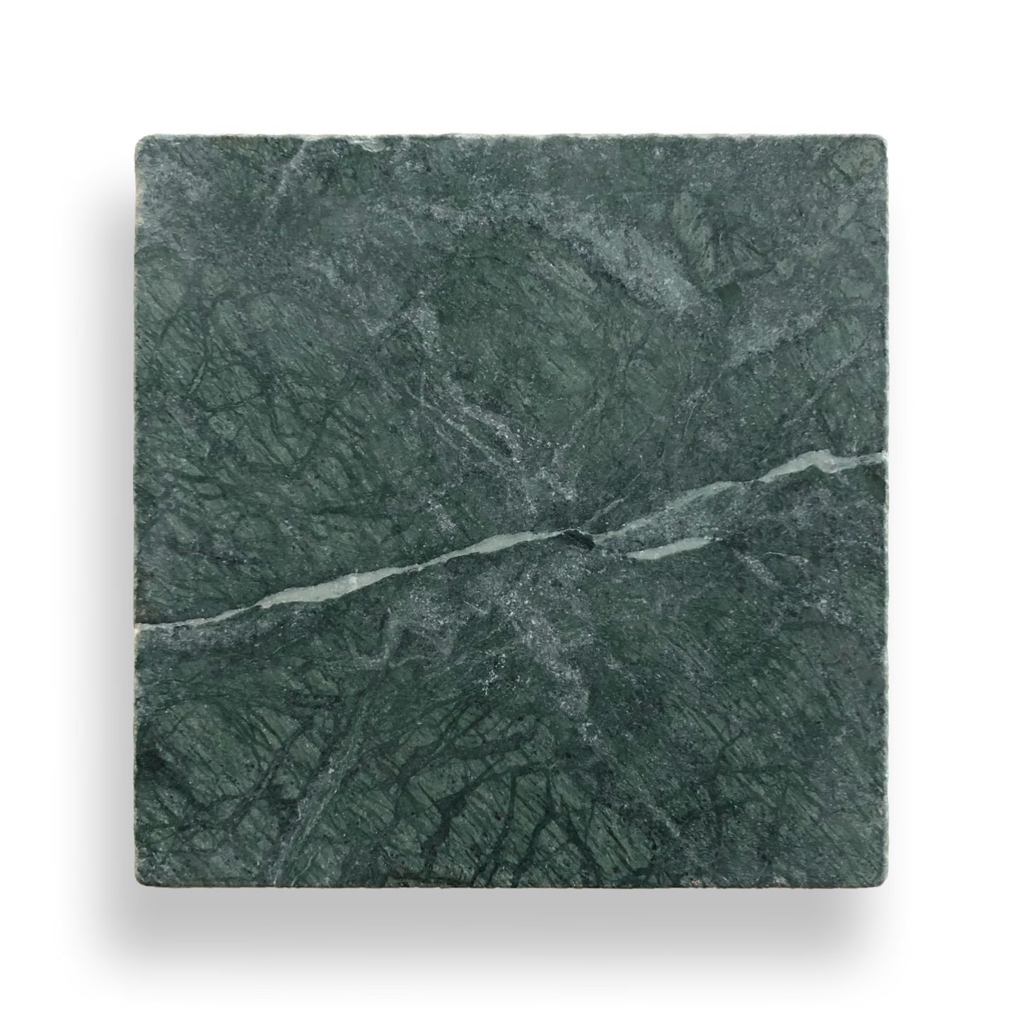 BURLEIGH TAJ GREEN TUMBLED NATURAL STONE SQUARE TILE - Sample