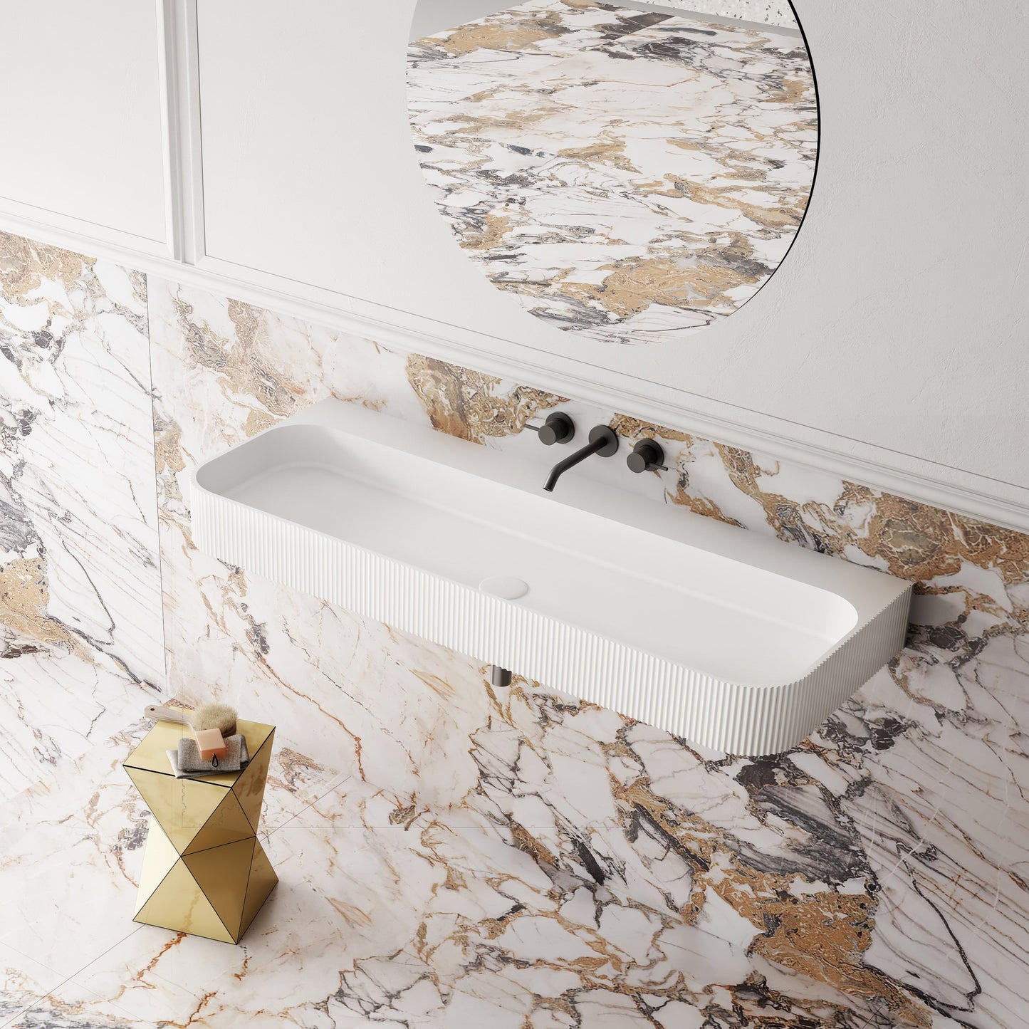 Cassa Design V-Groove Wall Hung Basin