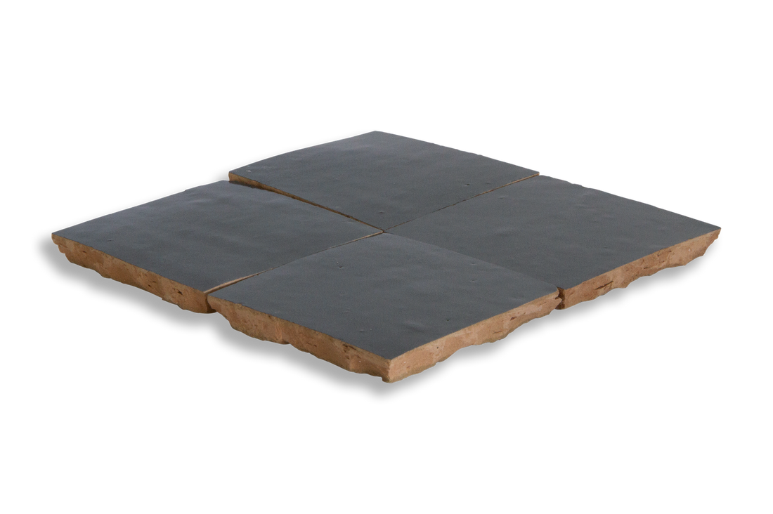 Medina Charcoal Grey Moroccan Zellige Square Tile
