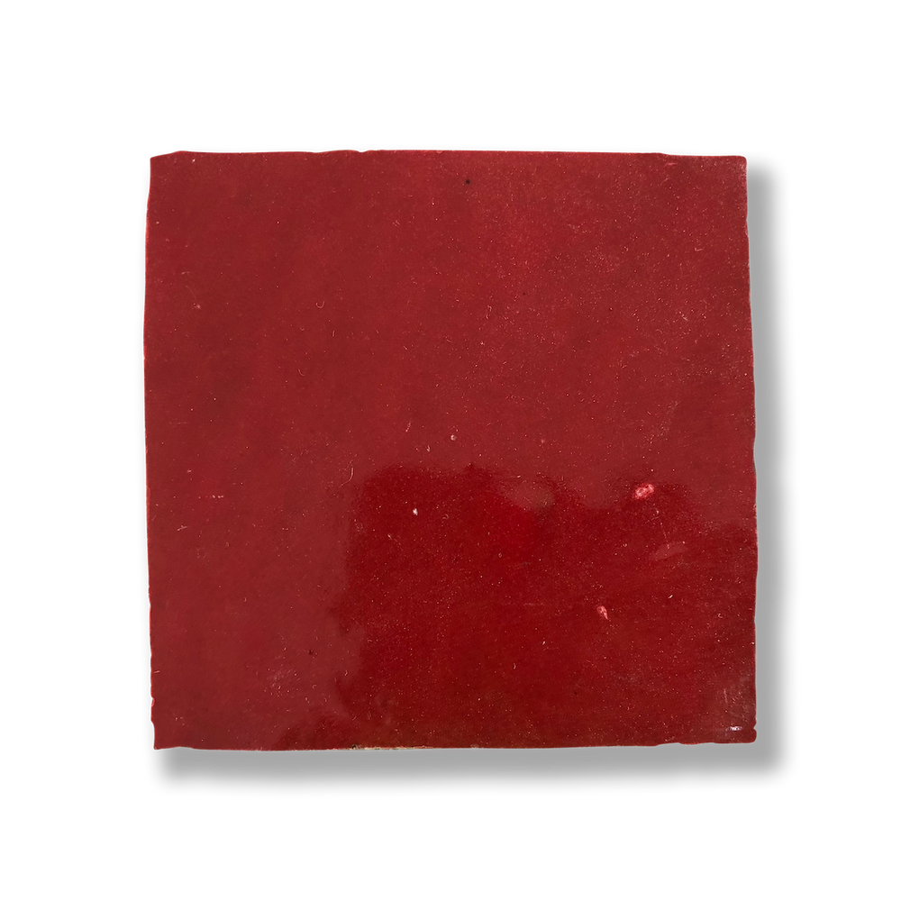 Medina Chilli Red Moroccan Zellige Square Tile