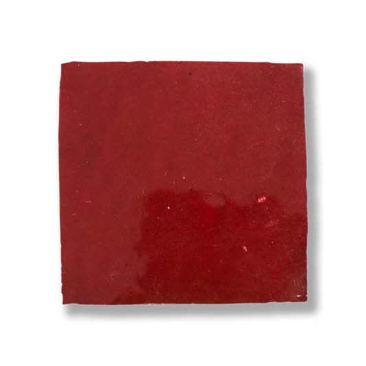 Medina Chilli Red Moroccan Zellige Square Tile