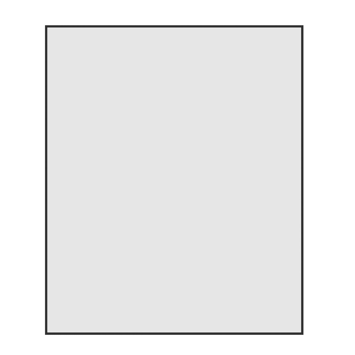 CS9075BD Rectangular Black Framed Mirror Including Demister