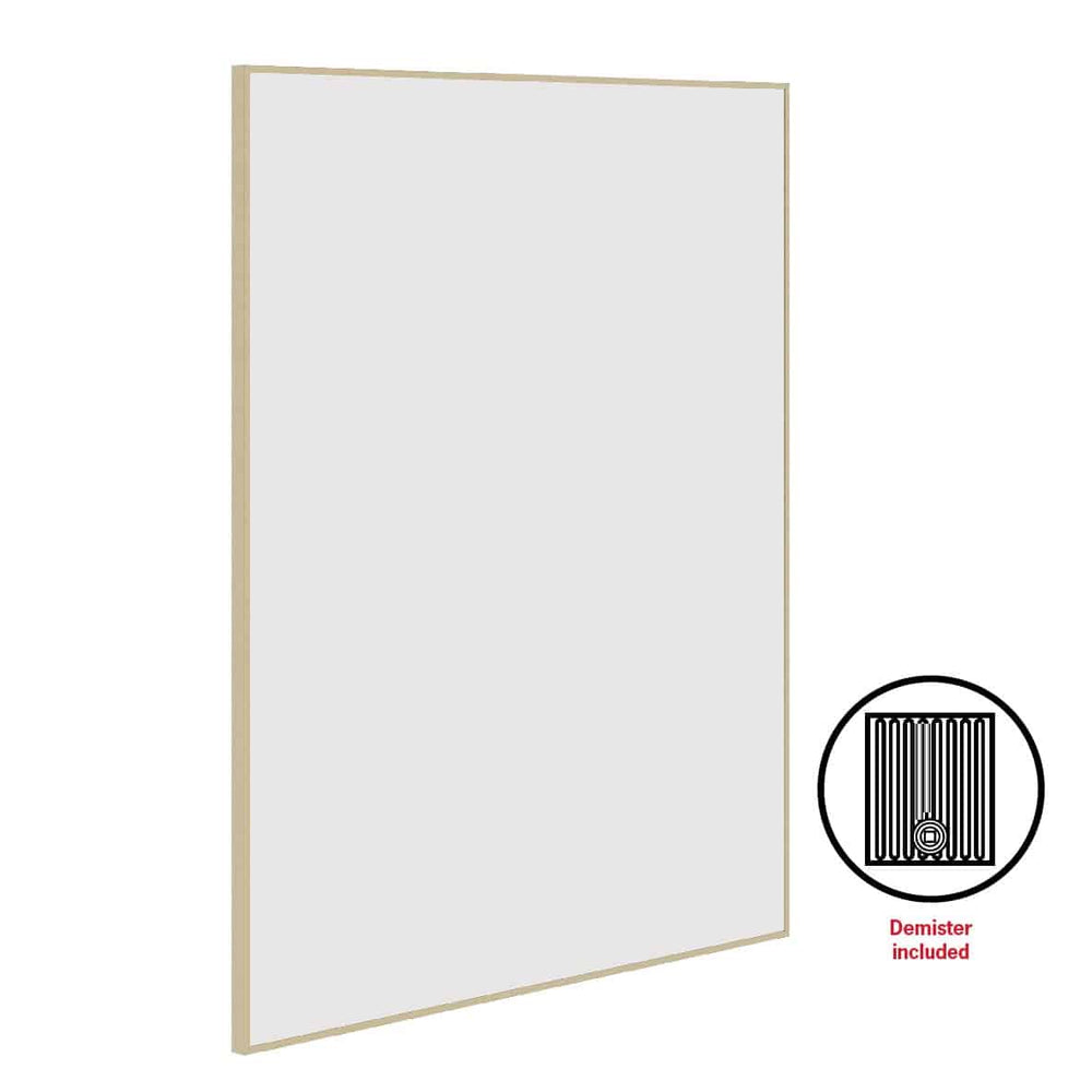 CS9075GD Rectangular Gold Framed Mirror Including Demister