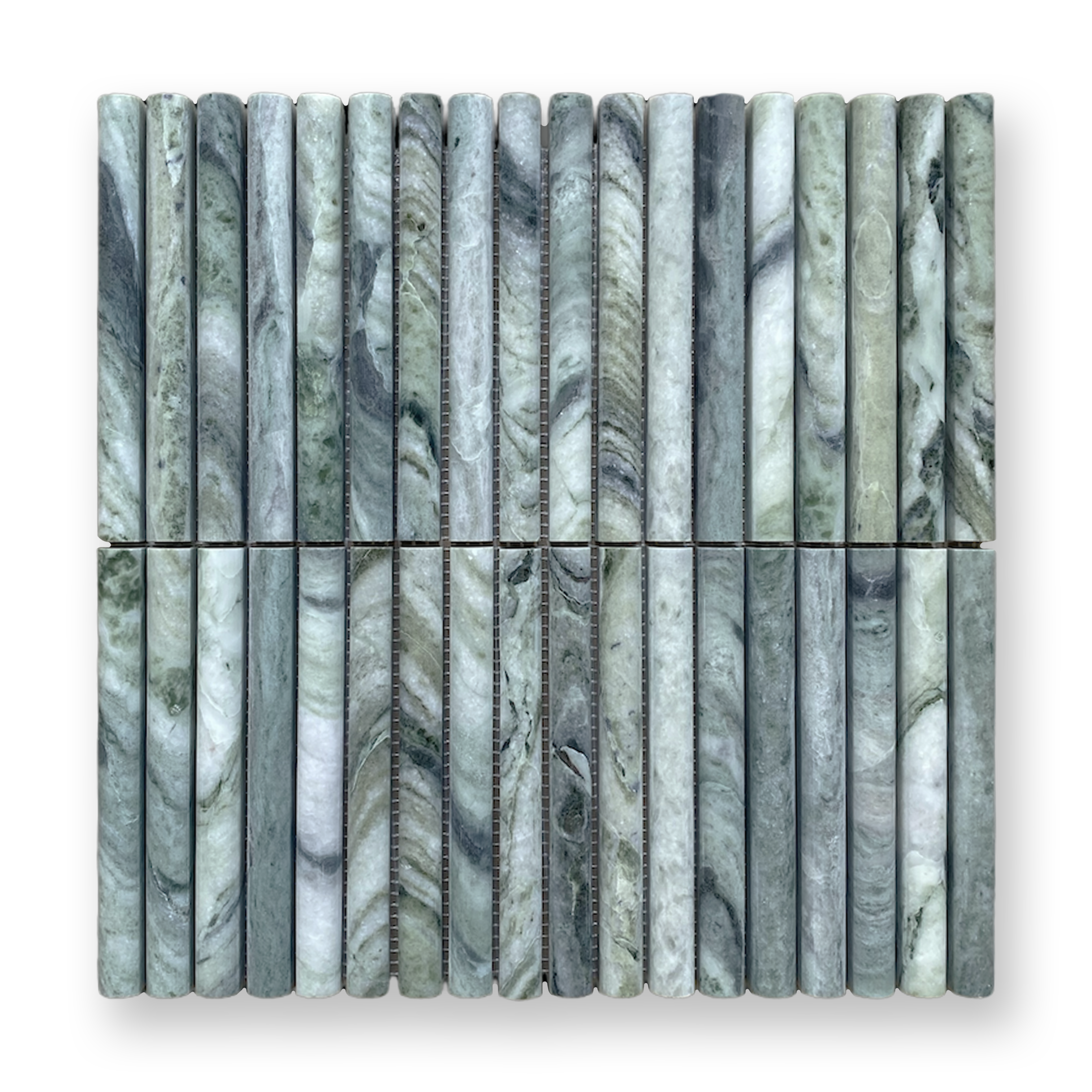 CURL AMAZONIA NATURAL STONE MINI FLUTE MOSAIC TILE