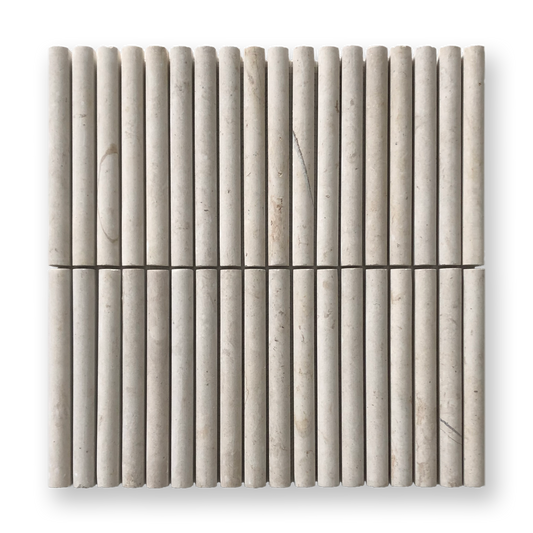 CURL UTICA LIMESTONE FLUTED MOSAIC TILE