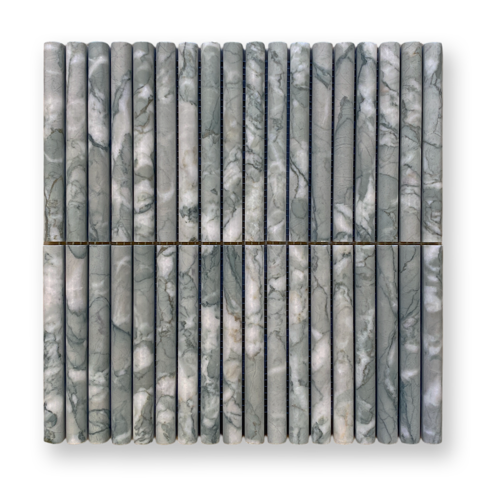 CURL VERDI ANTIGUA NATURAL STONE FLUTED MOSAIC TILE