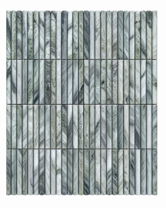 CURL AMAZONIA NATURAL STONE MINI FLUTE MOSAIC TILE