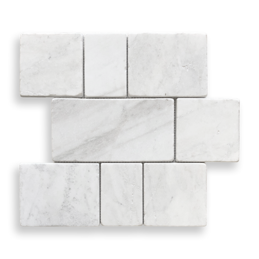 CALELLA LIGHT BIANCO ORO RECTANGLE AND SQUARE MOSAIC TILE