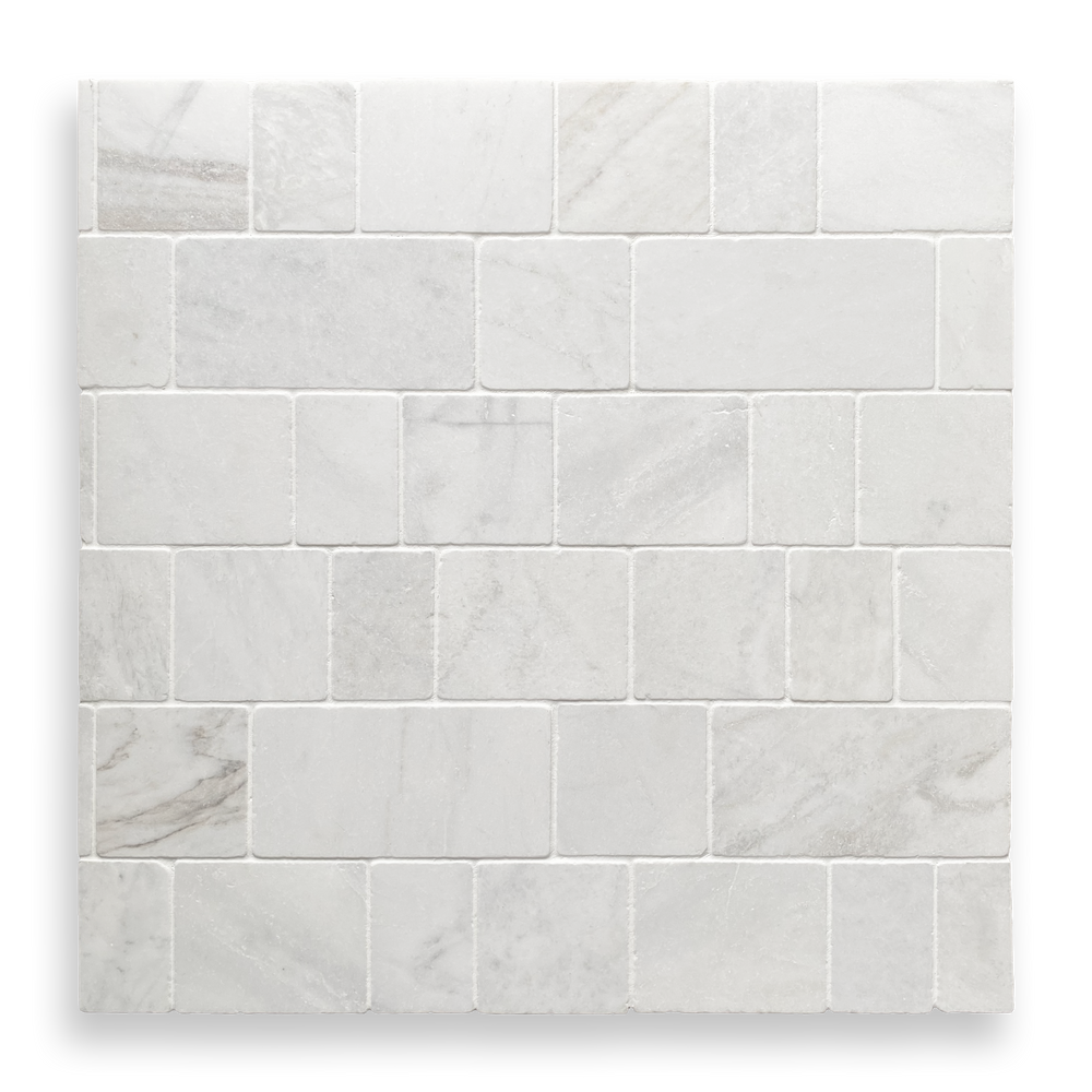 CALELLA LIGHT BIANCO ORO RECTANGLE AND SQUARE MOSAIC TILE
