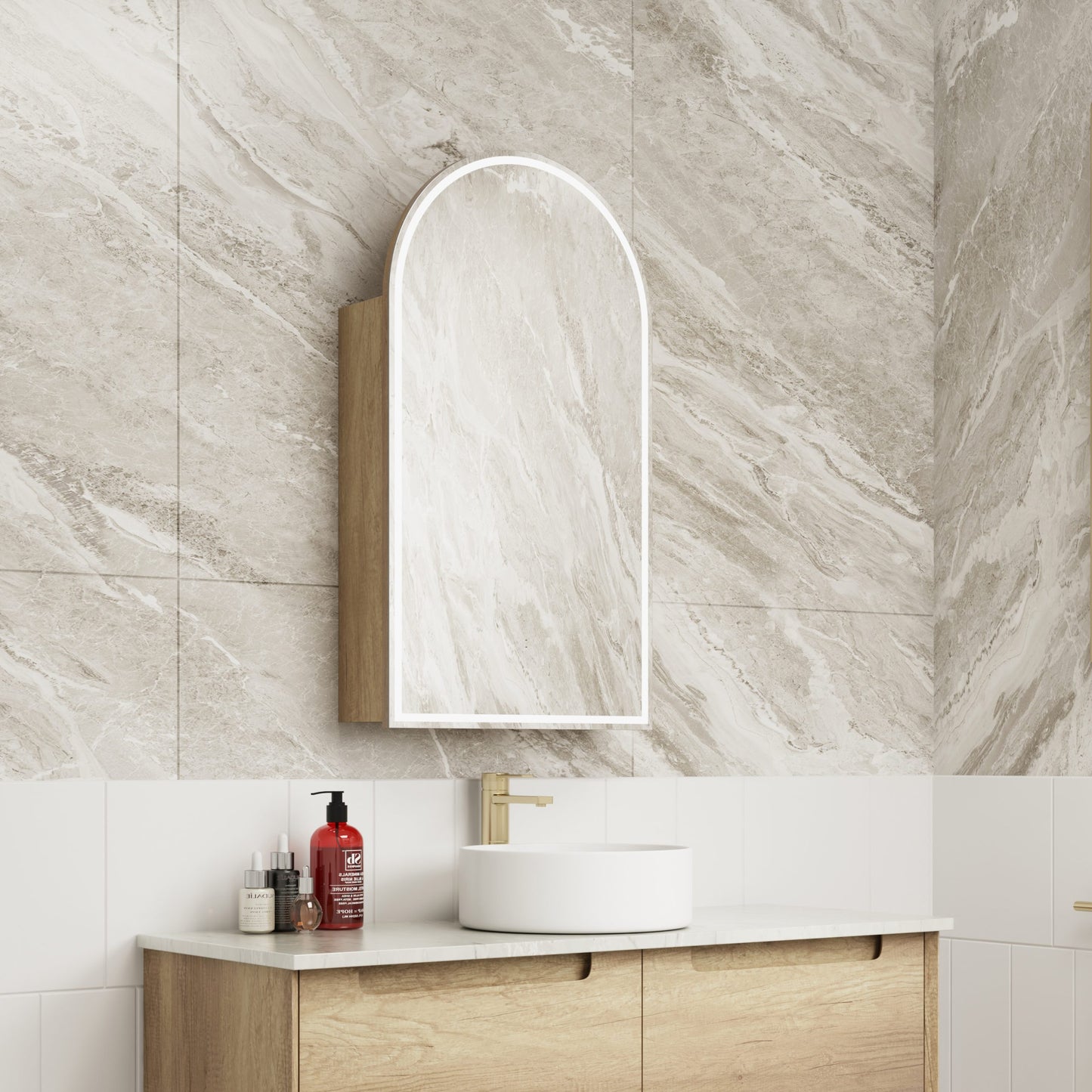 Canterbury LED Shaving Cabinet Matte White