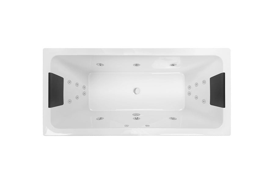 Carina 1675/1750 Dolce Vita 18-Jet Spa Bath — White Baths, Acrylic Baths, Oval Baths