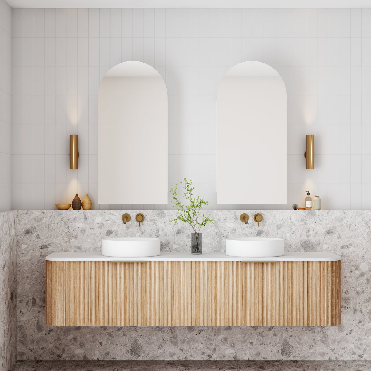 Archied 450mm Shaving Cabinet Matte White