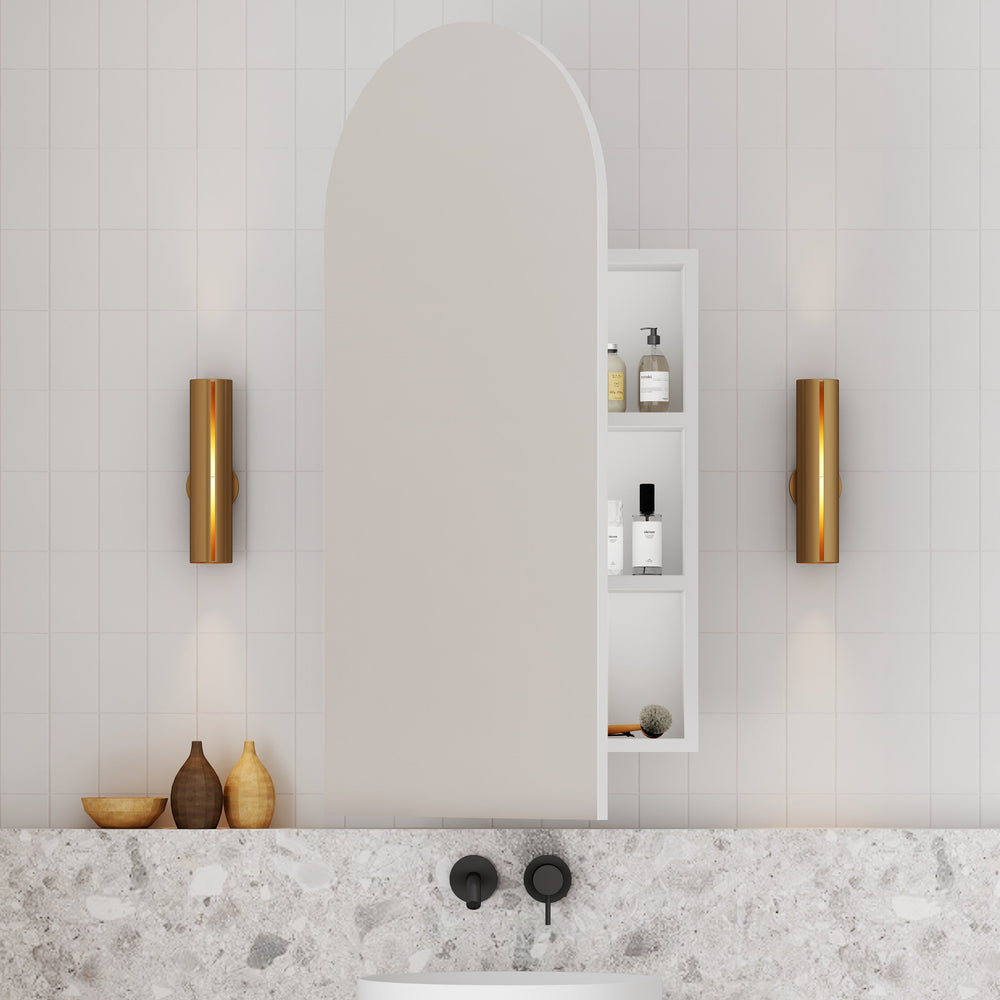Archied 450mm Shaving Cabinet Matte White