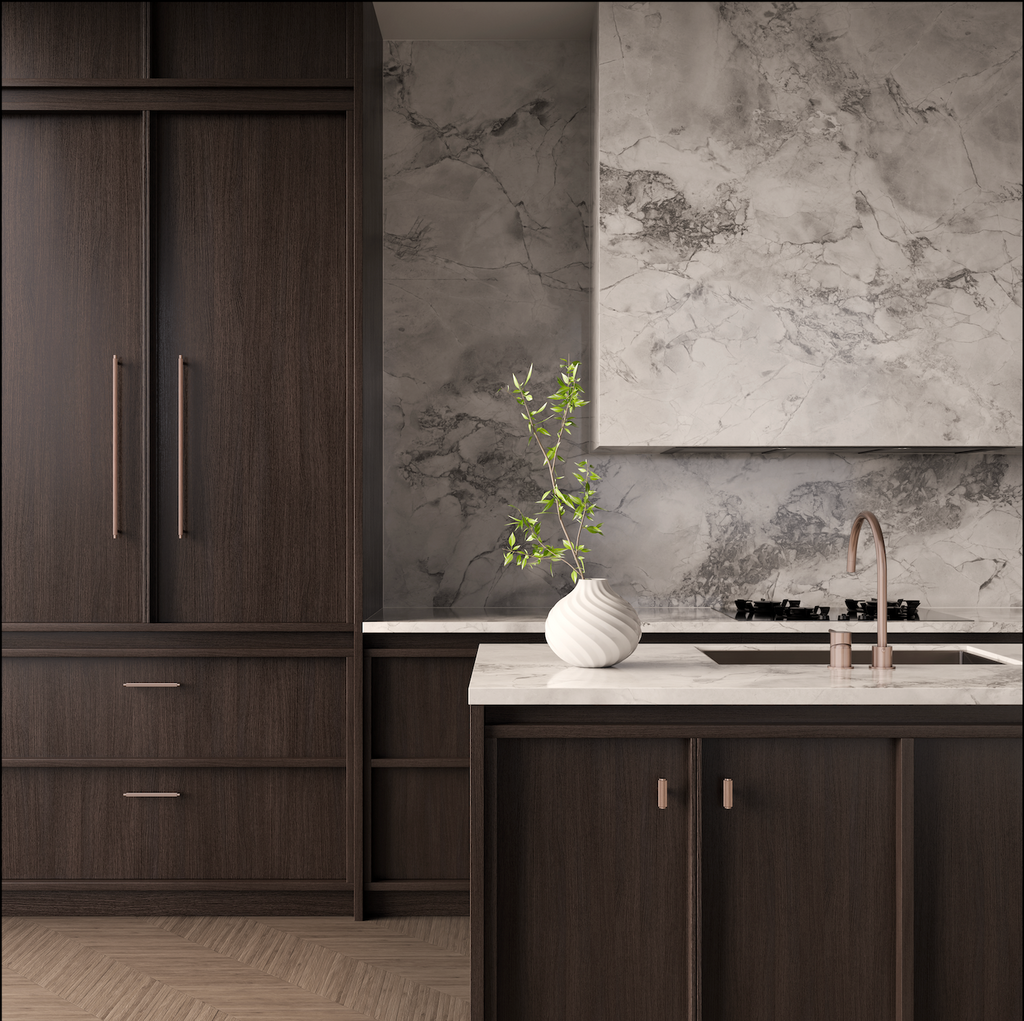 ÖPPEN ROUND PULL 520MM CABINET HANDLE (BRUSHED)