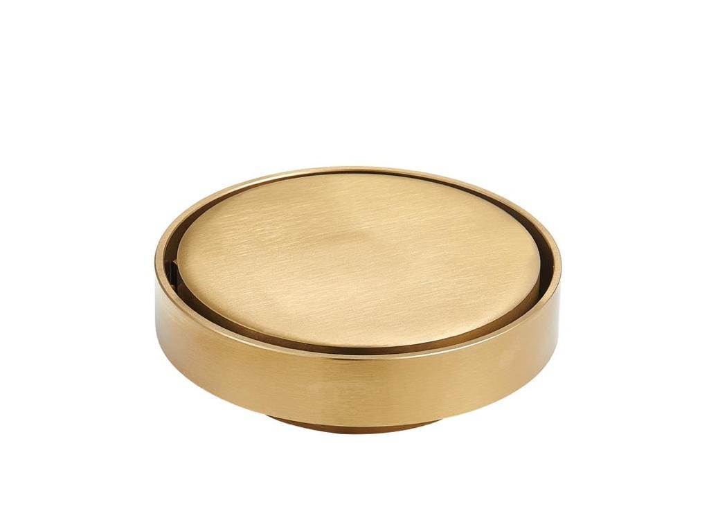 Gold Round Tile insert floor drain (88 mm)D666BG