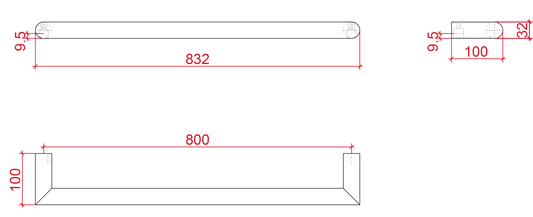 DSR8 Round Single Bar Polished Heated Towel Rail
