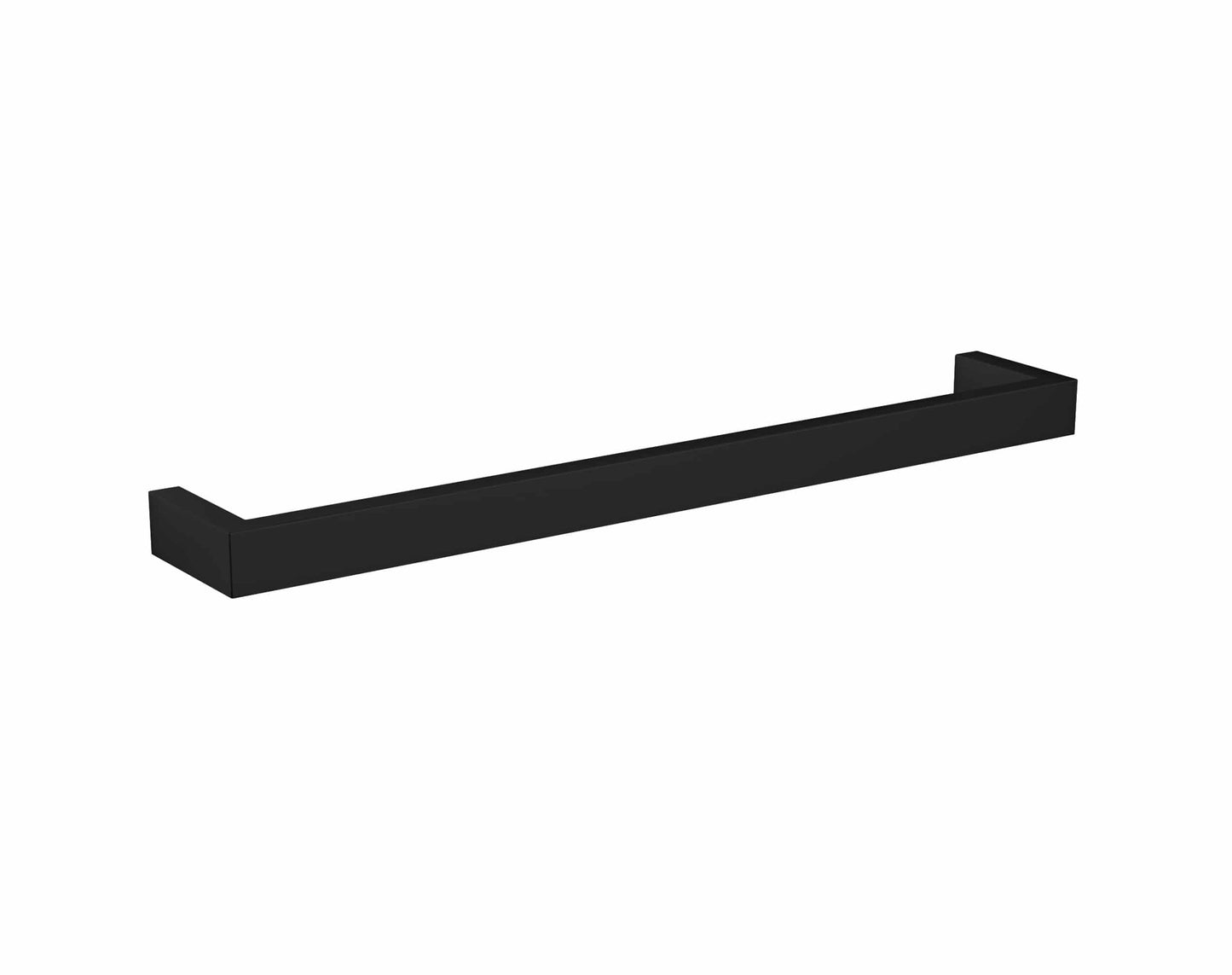 DSS8B Matt Black Square Single Bar Heated Towel Rail