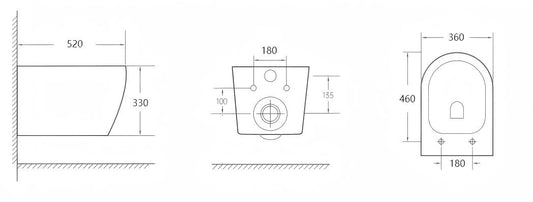 Devito Tornado Rimless Flush Wall-hung Pan LK-DV305WHP