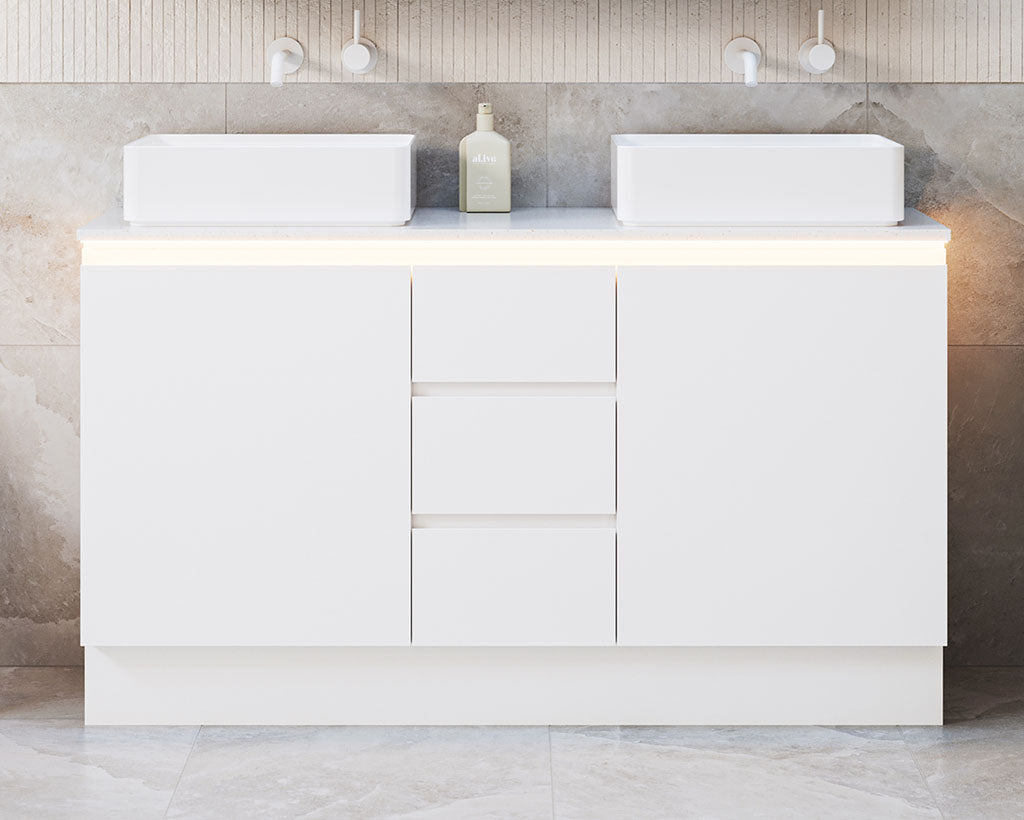Timberline Dakota Vanity 1500mm White Gloss