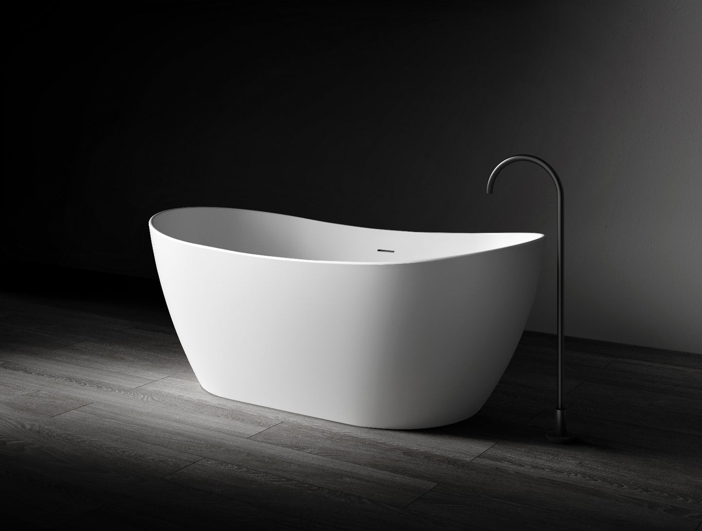 Diane VX100-1625 Freestanding Oval Stone Bath with Overflow