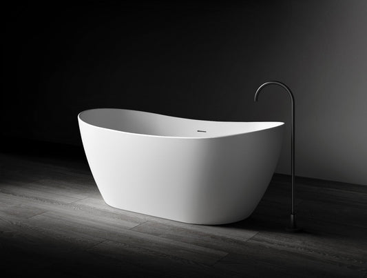 Diane VX100-1625 Freestanding Oval Stone Bath with Overflow