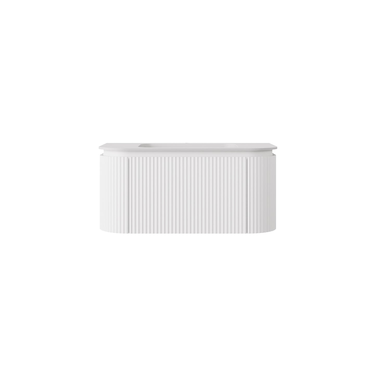 Estella Modern Wall Hung Vanity PVC Cabinet Matte White
