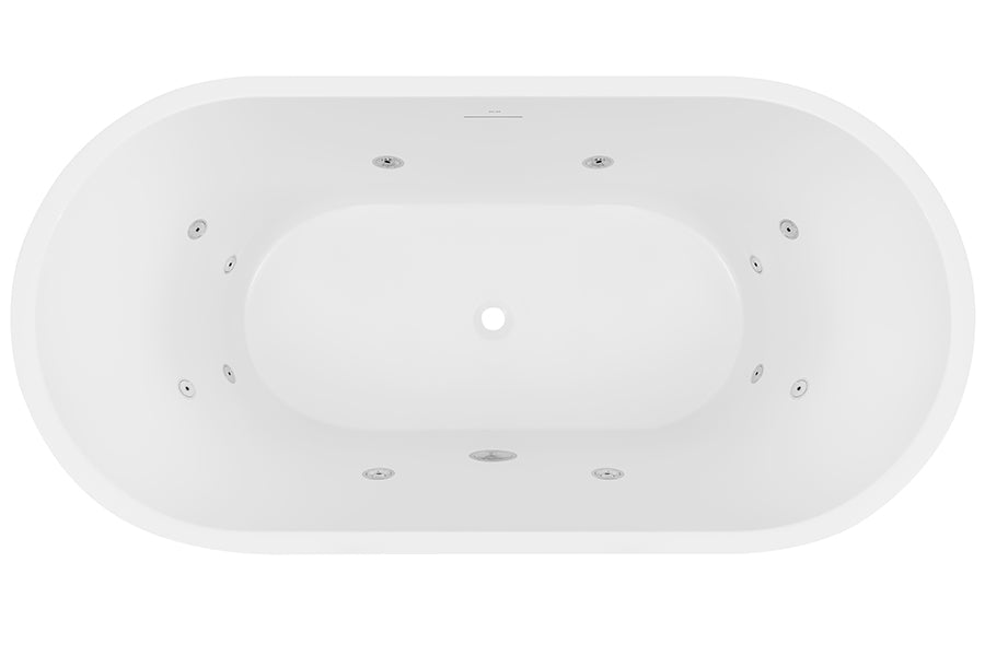 Elisi 1700 Freestanding Spa Bath 12-Jets with Integrated Overflow