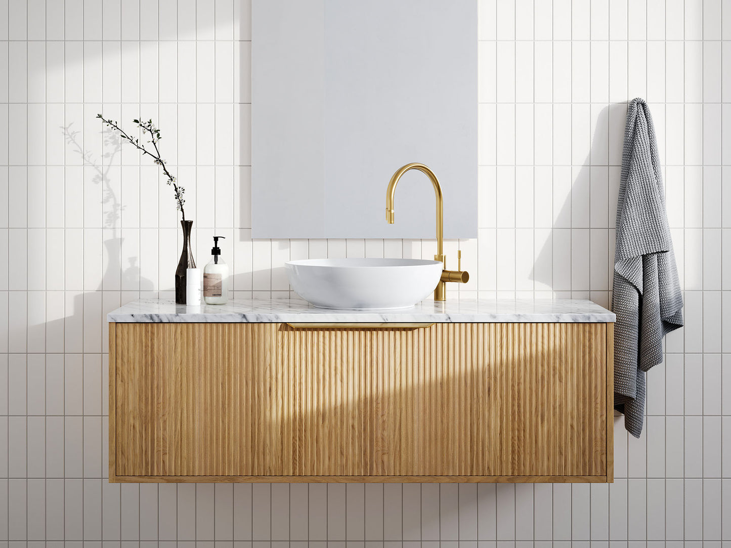 Timberline Elwood Vanity White Gloss