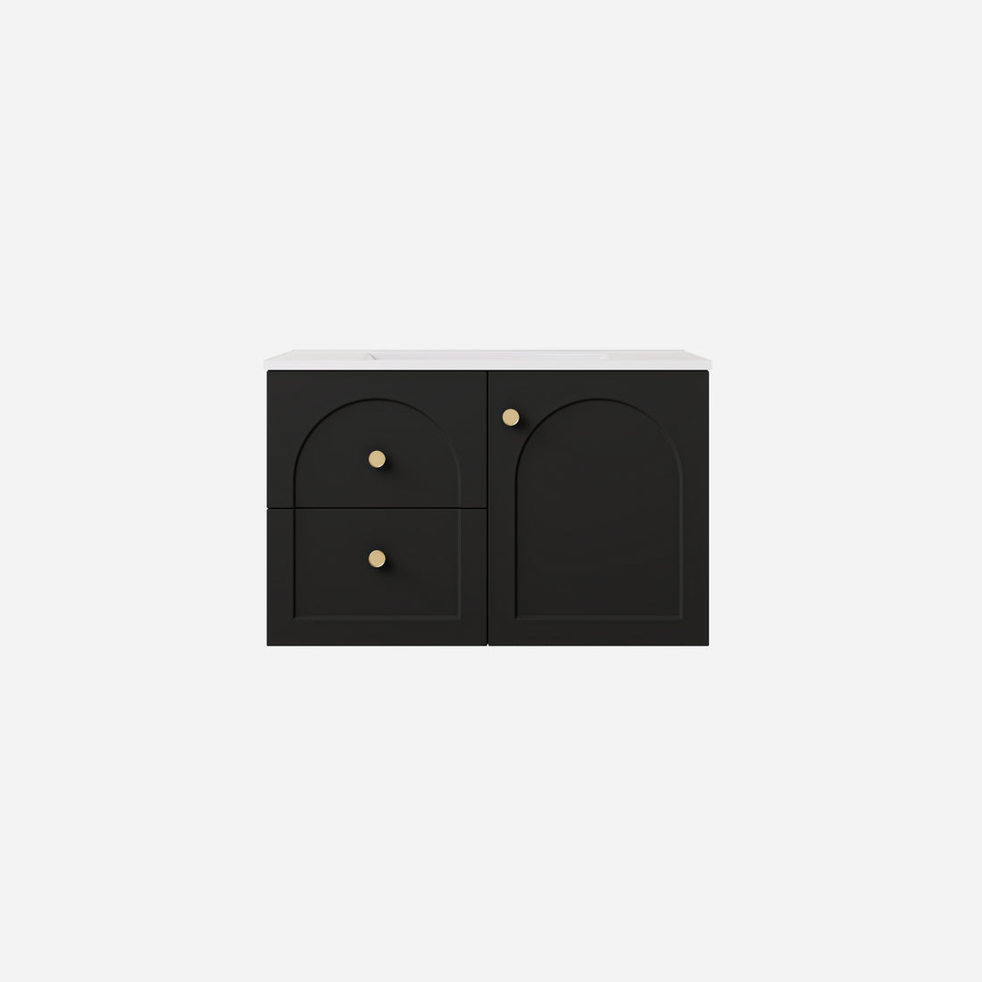 Chester Federation wall hung PVC Cabinet Matte Black