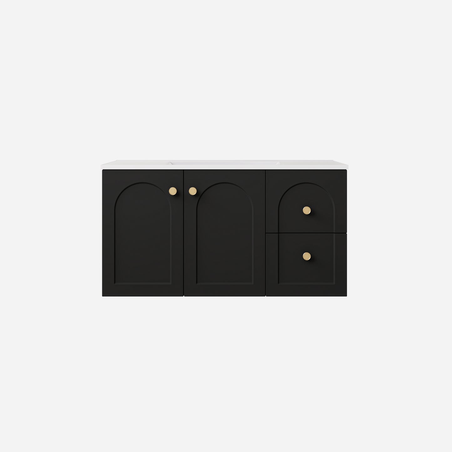 Chester Federation wall hung PVC Cabinet Matte Black