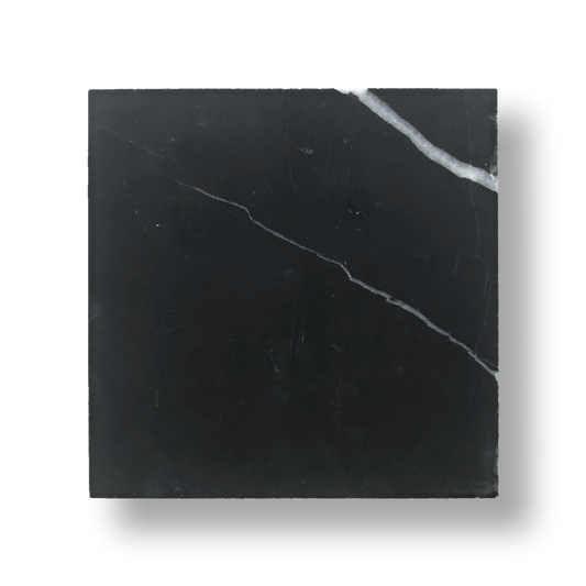 Gerroa Nero Marquina Marble Honed Natural Stone Square Tile