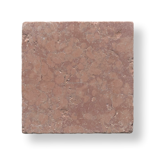 Gerroa Rosso Verona Limestone Tumbled Natural Stone Square Tile