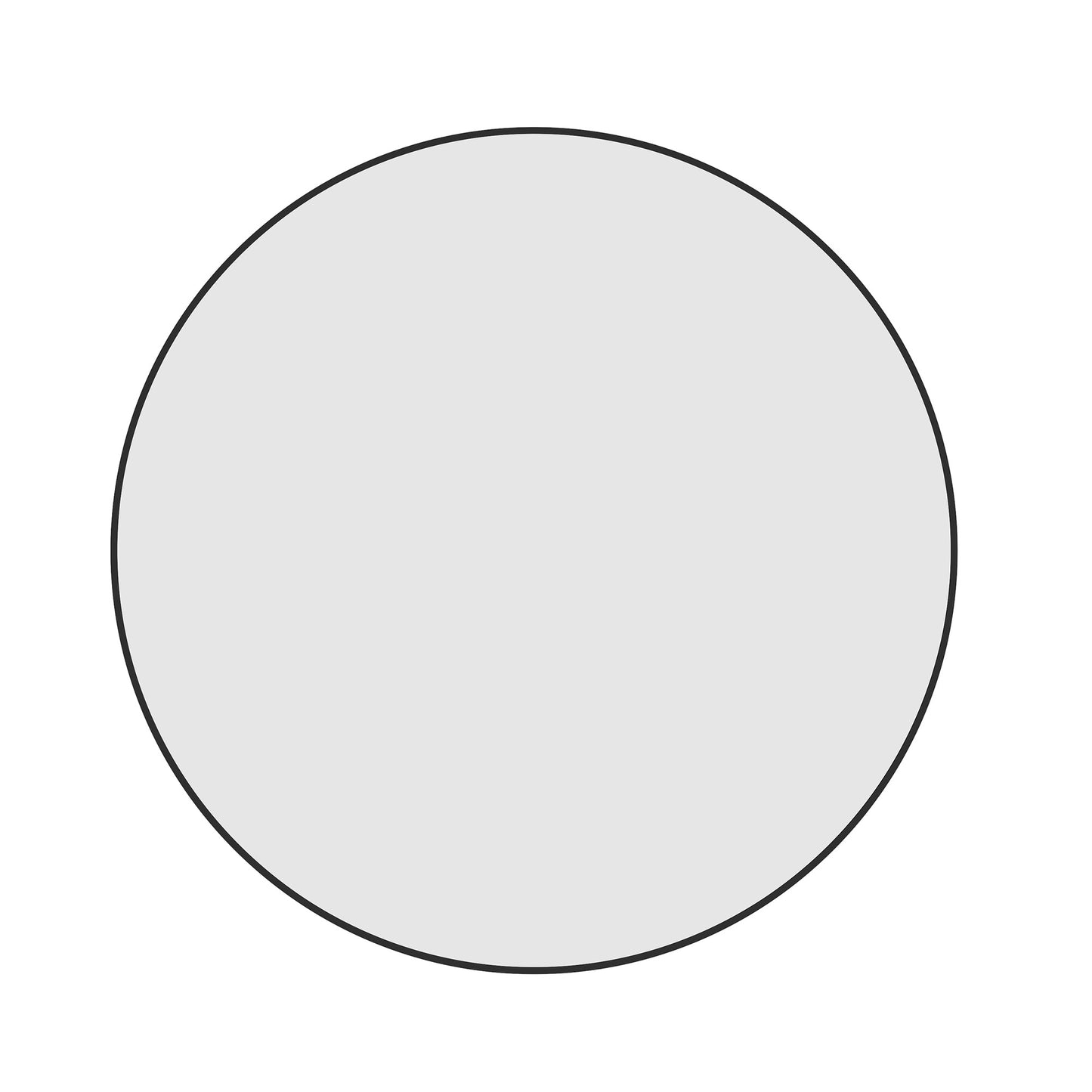 GR9090B Round Black Framed Mirror
