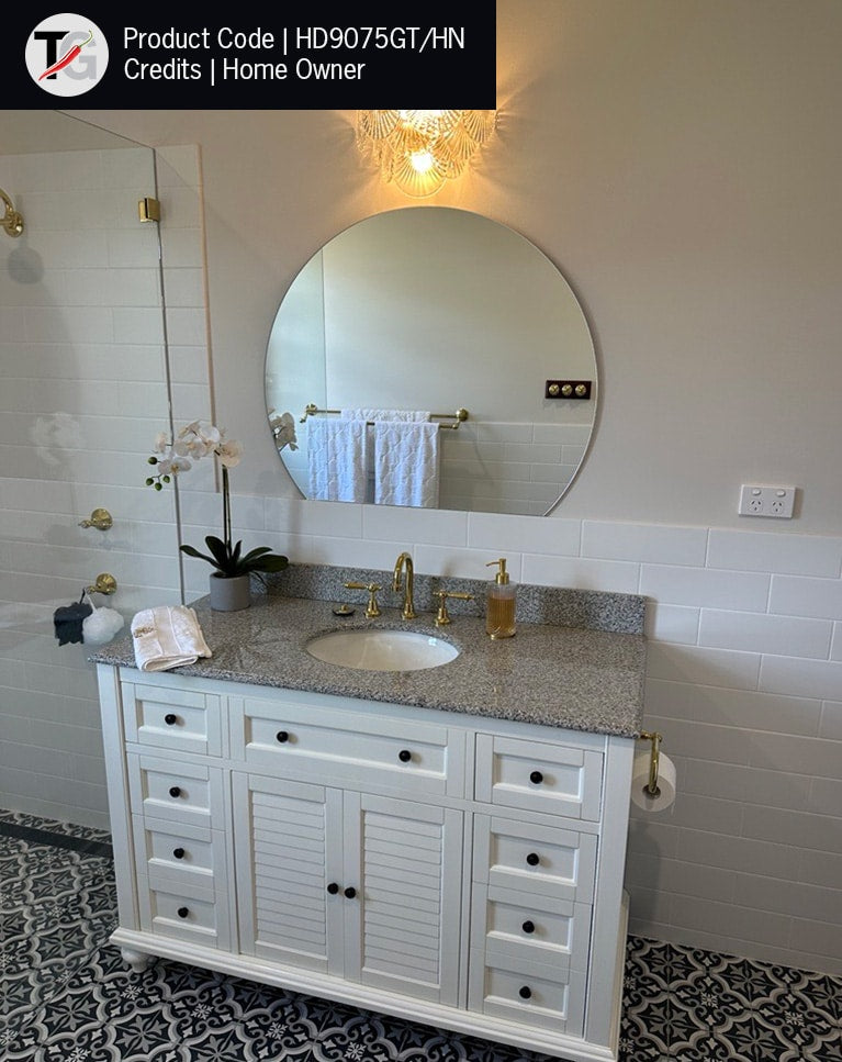 HD9075HN D-Shaped Polished Edge Mirror