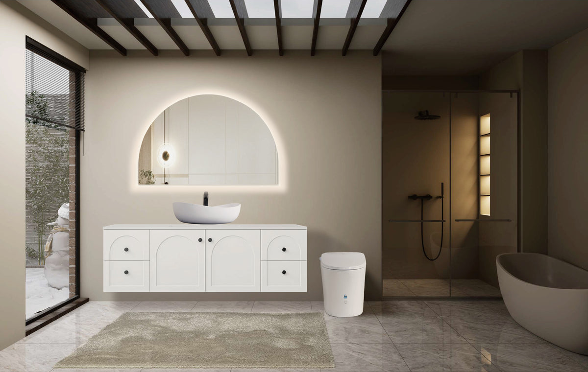 Arco Back Lit Mirror Pencil Edge LK-LPMAR8012BL/LK-LPMAR1510BL — LED & Demister Mirrors, Arch