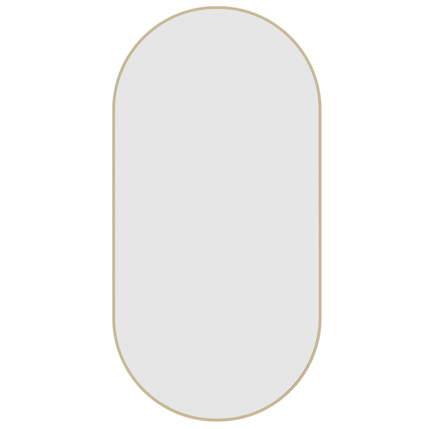 HP5010GD Pill Gold Framed Mirror Including Demister