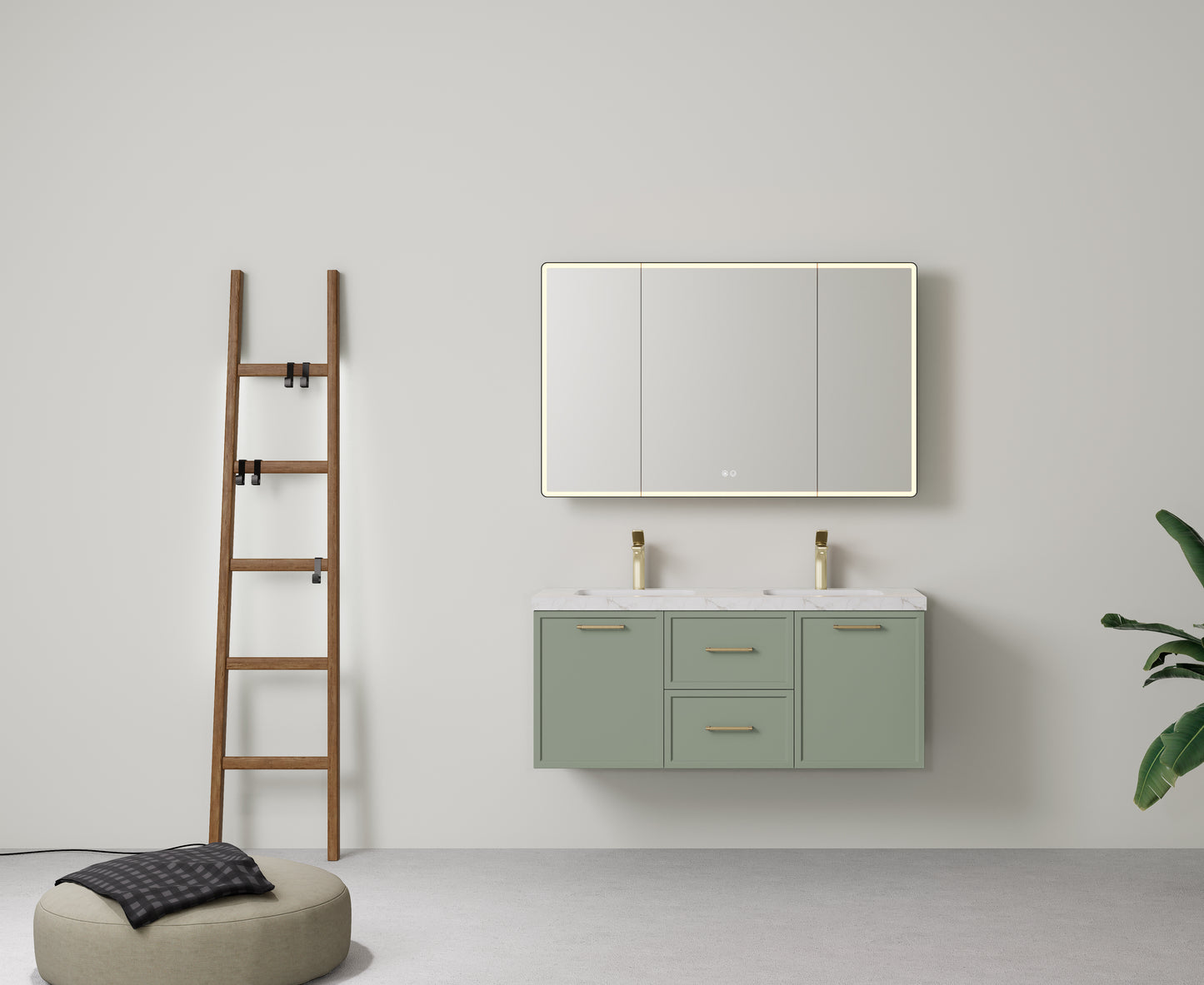 Kingsley Federation Wall Hung PVC Cabinet Oak Grey